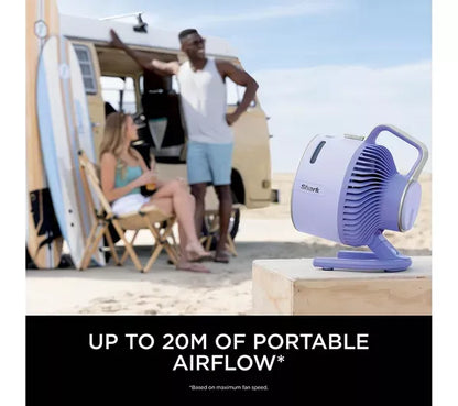 FlexBreeze HydroGo FA050UKGN Portable 6.8" Misting Fan – Lime Green & Cool Gray