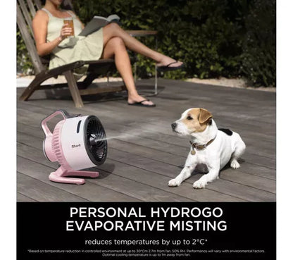 FlexBreeze HydroGo FA050UKGN Portable 6.8" Misting Fan – Lime Green & Cool Gray