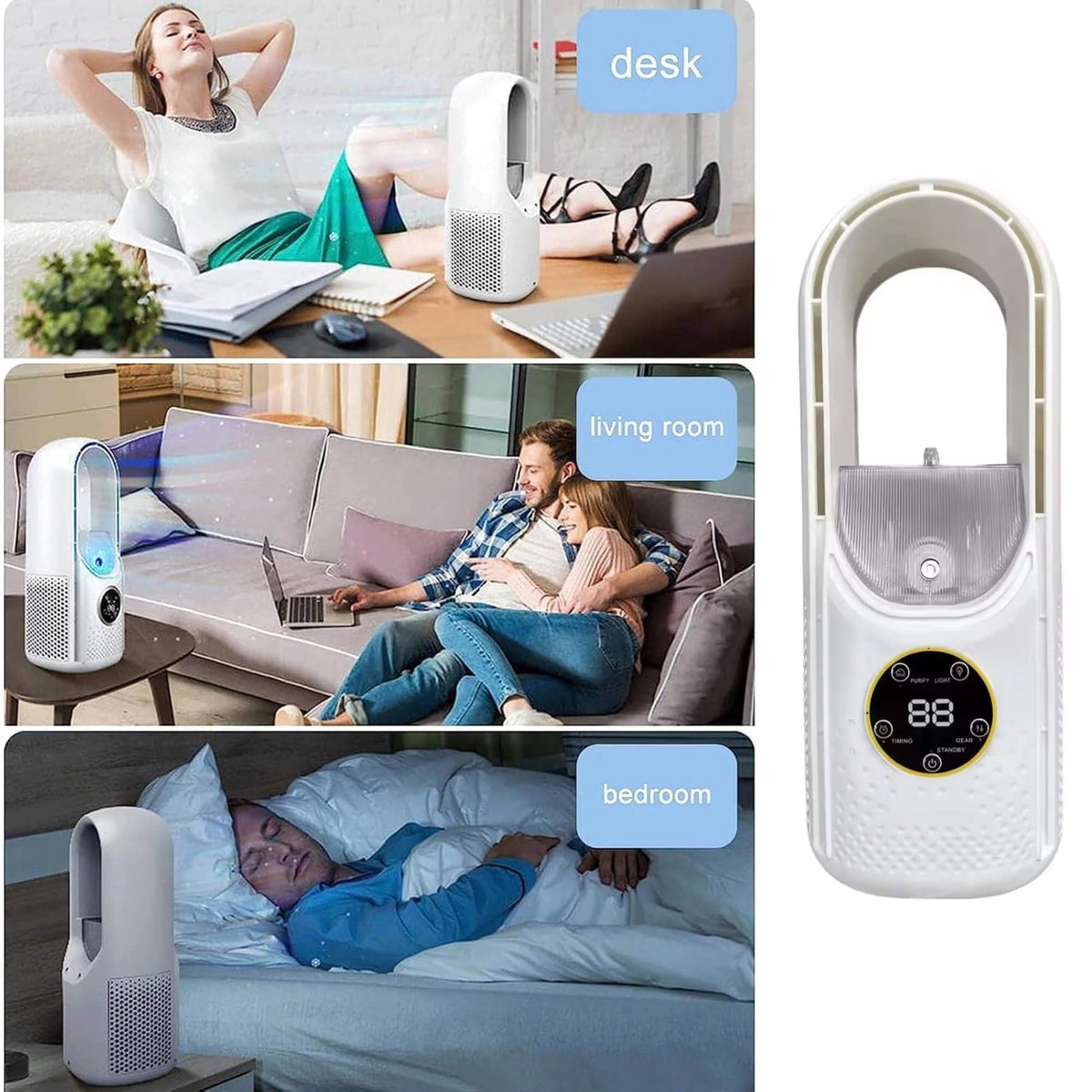 Portable Bladeless Air Conditioner for Home and Office