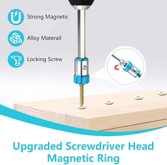 Magnetic Screw Holder Ring – 1/4″ Universal Bit Magnetizer