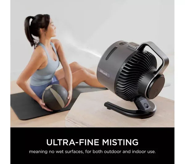 FlexBreeze HydroGo FA050UKGN Portable 6.8" Misting Fan – Lime Green & Cool Gray
