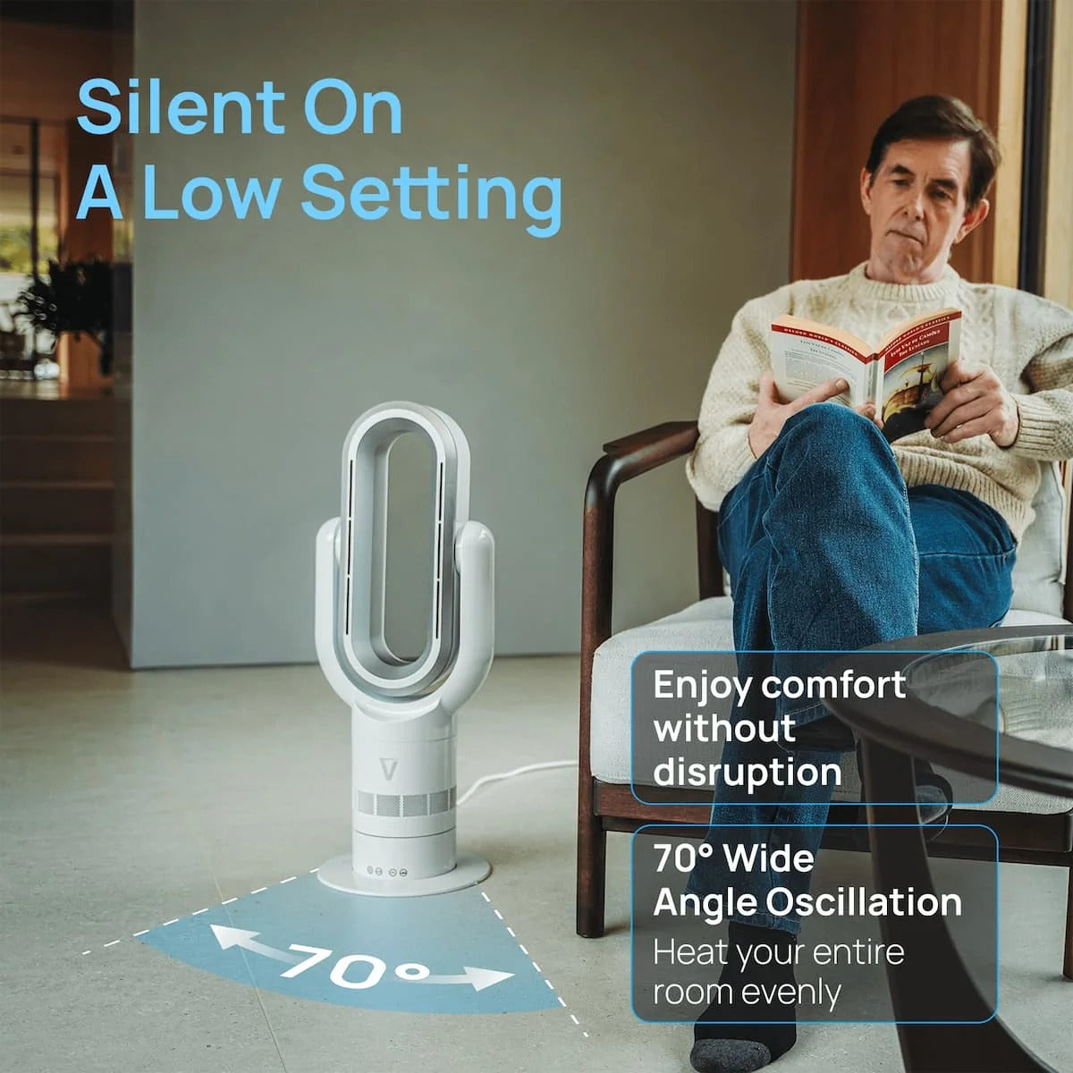 Vortex Air™ Pro Plus Bladeless Hot & Cool Fan – 2026 Model