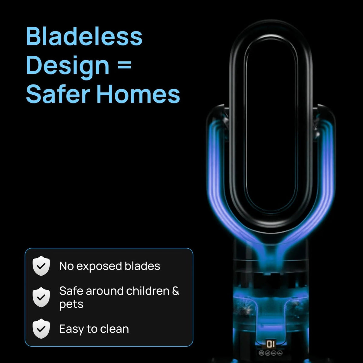 Vortex Air™ Pro Plus Bladeless Hot & Cool Fan – 2026 Model