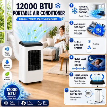 Modern Portable Air Cooler – Travel, Home Use