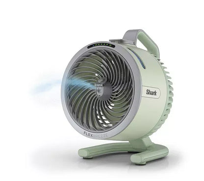 FlexBreeze HydroGo FA050UKGN Portable 6.8" Misting Fan – Lime Green & Cool Gray